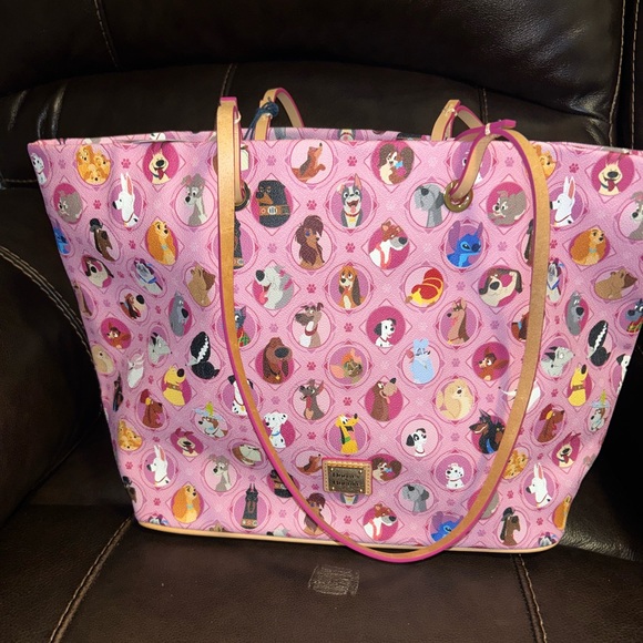 Disney Dogs Pink Dooney & Bourke Large Tote *Limited Edition* - Picture 1 of 4